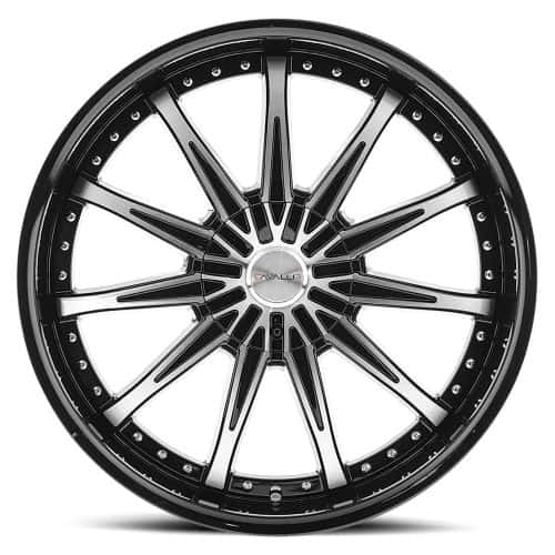 Cavallo  CLV-35  Gloss Black and Machined  22x8.5  (+38)  5x112/5x114.3