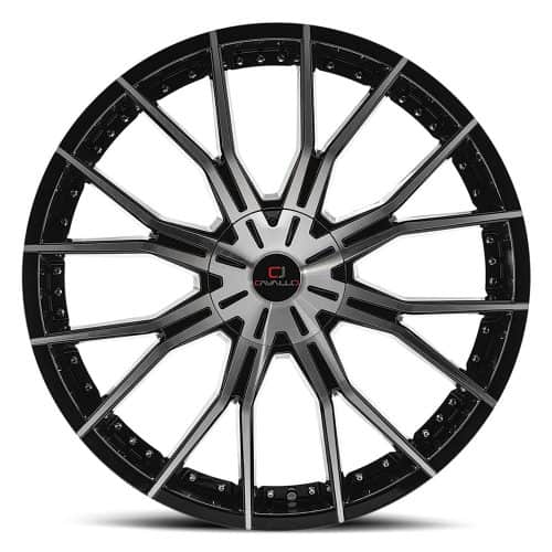 Cavallo  CLV-36  Gloss Black and Machined  24x9  (+34)  5x115/5x120