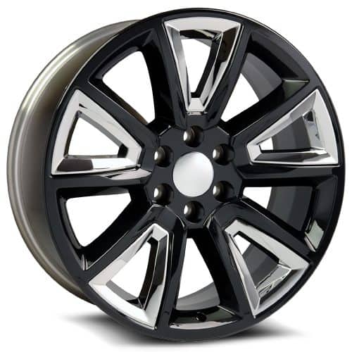 OE Revolution  C-08  Gloss Black with Chrome Insert  22x9  (+31)  6x139.7/