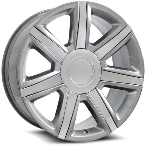 OE Revolution  D-05  Full Silver with Chrome Insert  26x10  (+31)  6x139.7/