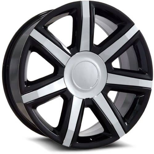 OE Revolution  D-05  Gloss Black with Chrome Insert  24x10  (+31)  6x139.7/