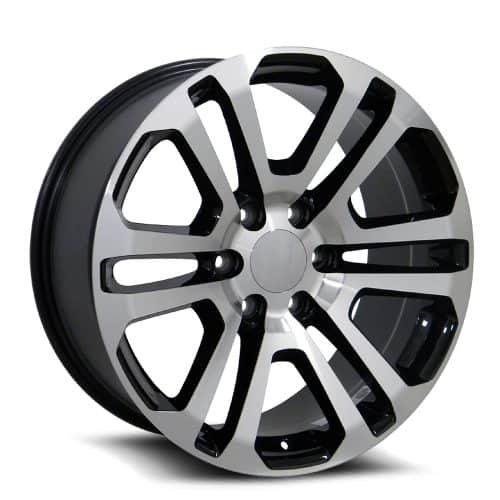 OE Revolution  G-08  Gloss Black and Machined face  22x9  (+24)  6x139.7/