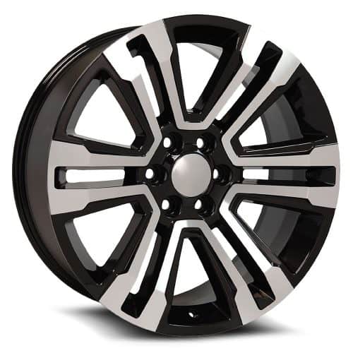 OE Revolution  G-10  Gloss Black and Machined face  22x9  (+31)  6x139.7/