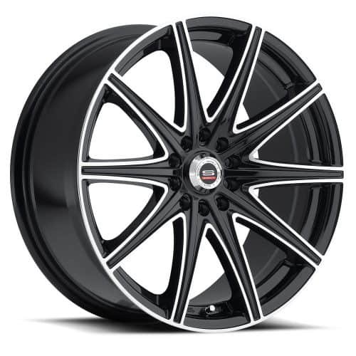 Spec 1  SP-14  Gloss Black and Machined  17x7.5  (+42)  5x100/5x114.3