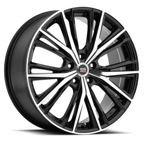 Spec 1  SP-34  Gloss Black and Machined  18x7  (+48)  5x114.3/