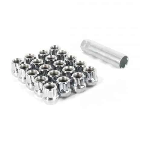 Spline Open End Chrome Lug Nuts  14x1.5