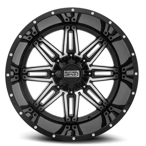 Twisted Wheels  T-25  Black and Milled  22x12  (-44)  5x114.3/5x127