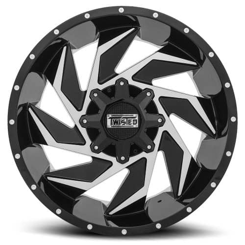 Twisted Wheels  T-27  Black and Machined  20x10  (-24)  8x170