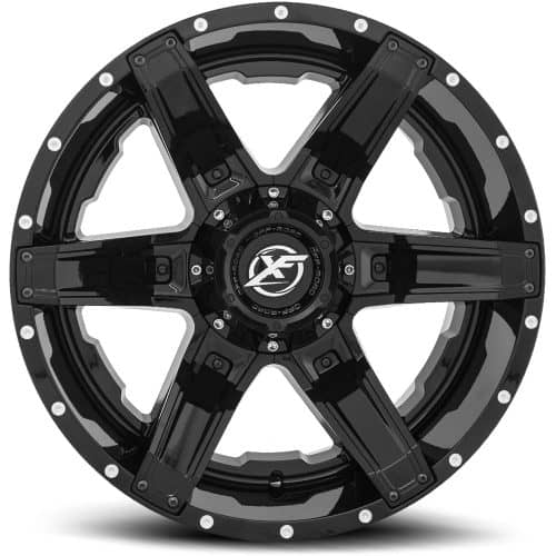 XF Offroad  XF-214  Gloss Black and Milled  20x10  (-24)  8x165.1/8x170