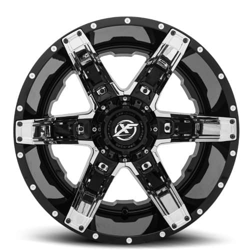 XF Offroad  XF-214  Gloss Black and Milled with Chrome Inserts  20x10  (-12)  5x114.3/5x127