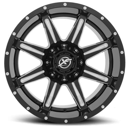 XF Offroad  XF-215  Gloss Black and Milled  20x12  (-44)  6x135/6x139.7