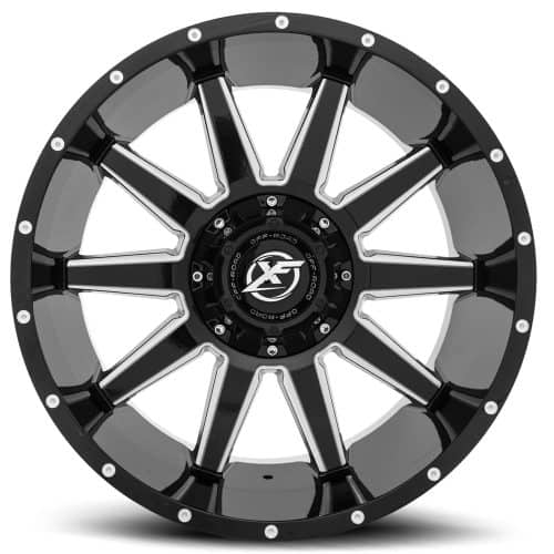 XF Offroad  XF-219  Gloss Black and Milled  20x12  (-44)  8x170/8x165.1