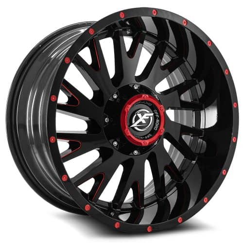 XF Offroad  XF-221  Gloss Black with Red  20x10  (-12)  6x135/6x139.7