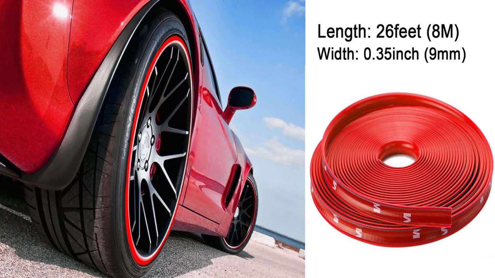 Wheel Edge Protector Guard in Red