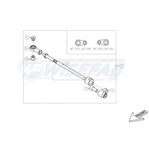 Nissan 350Z Left Tie Rod Assembly