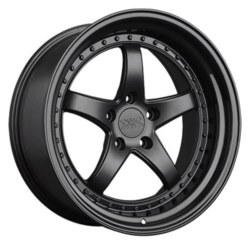 XXR  565  Matte Black with Gloss Black Lip 18x8.5  (+35)  5x114.3