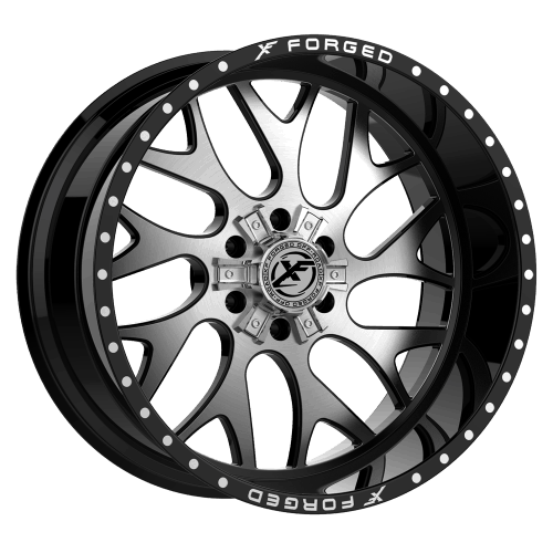 XF Offroad Forged  XFX-301  Gloss Black and Brushed  22x12  (-44)  5x139.7/5x150