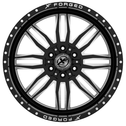 XF Offroad Forged  XFX-303  Black with Milled Windows  18x10  (0)  5x139.7/5x150 - Image 2