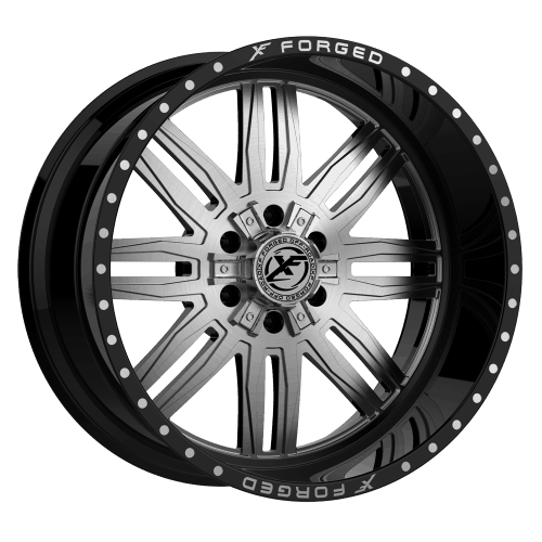 XF Offroad Forged  XFX-303  Gloss Black and Brushed  22x12  (-44)  5x139.7/5x150