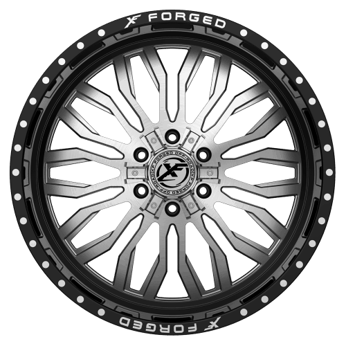 XF Offroad Forged  XFX-305  Gloss Black and Brushed  22x12  (-44)  5x139.7/5x150 - Image 2