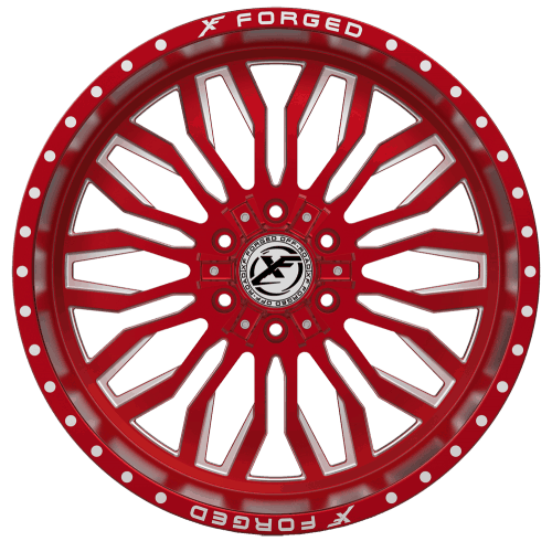 XF Offroad Forged  XFX-305  Red with Milled Windows  20x12  (-44)  8x170/8x180 - Image 2