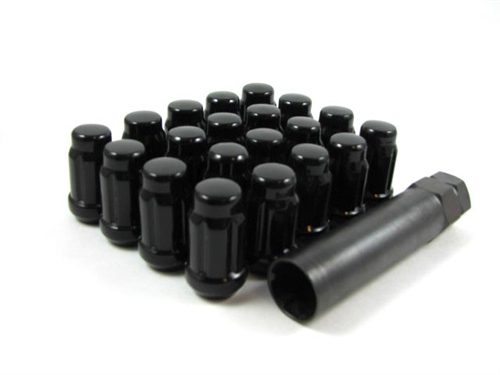 Black Spline Lug Nut  7/16"  Closed End