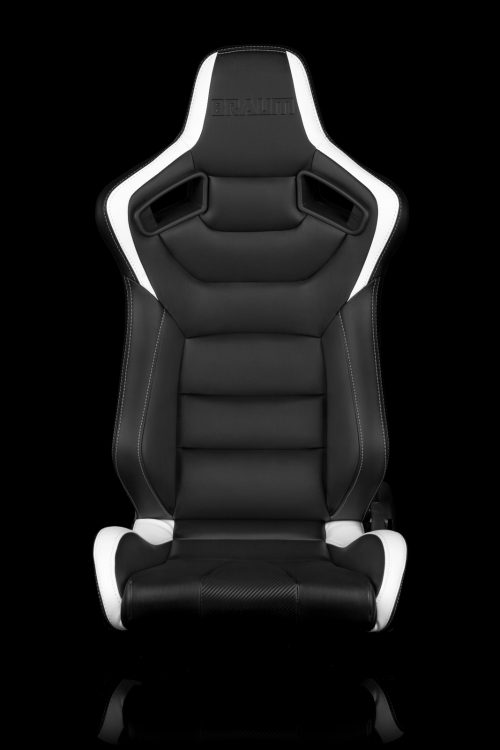 Braum Elite Series Racing Seats Black & White (Pair) - Image 2