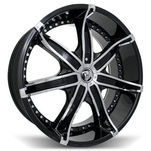 Diablo DNA Black with Chrome 22x9.5 (+40) 5x120