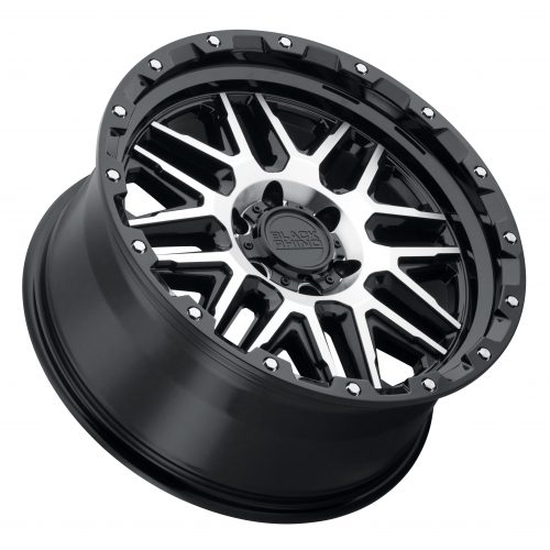 Black Rhino Alamo Gloss Black W/ Machined Face & Stainless Bolts 20x9 (+12) 6x120 - Image 2