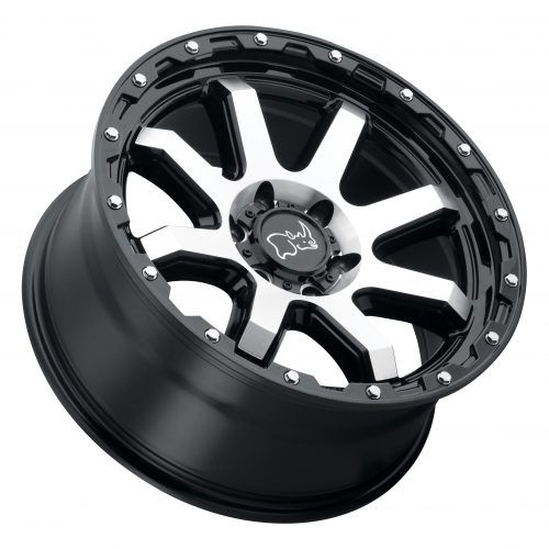 Black Rhino Coyote Gloss Black W/ Machined Face & Stainless Bolts 18x9 (+12) 6x139.7 - Image 2