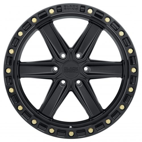 Black Rhino Henderson Matte Black W/ Brass Bolts 20x9.5 (-18) 6x139.7 - Image 3