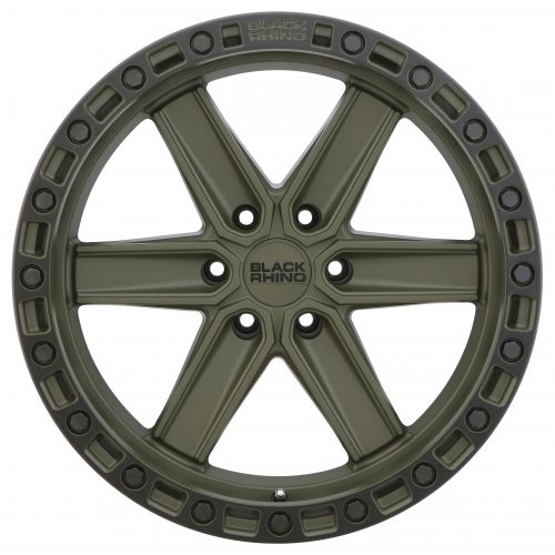 Black Rhino Henderson Olive Drab Green W/ Black Ring 20x9.5 (+18) 6x139.7 - Image 3