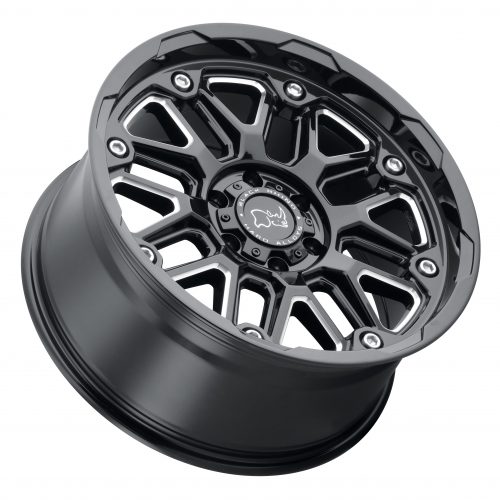 Black Rhino Hollister Gloss Black W/ Milled Spokes 20x9.5 (+12) 5x150 - Image 2