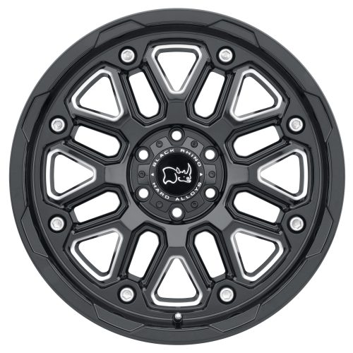 Black Rhino Hollister Gloss Black W/ Milled Spokes 20x9.5 (+12) 5x150 - Image 3