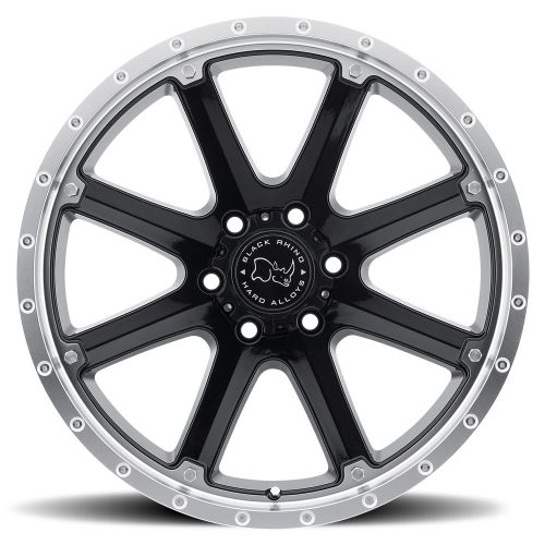 Black Rhino  Moab  Gloss Black With Machine Lip  17x9  (+12)  6x139.70 - Image 3