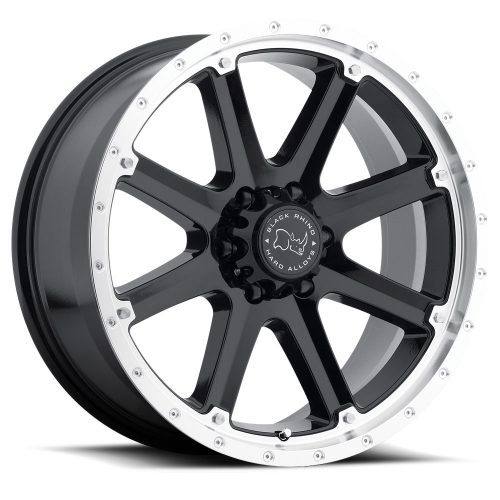 Black Rhino  Moab  Gloss Black With Machine Lip  17x9  (+12)  6x139.70