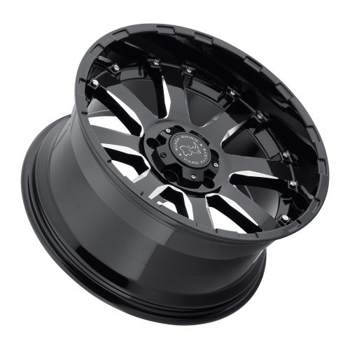 Black Rhino Sierra Gloss Black W/ Milled Spokes 17x9 (-12) 8x170 - Image 2