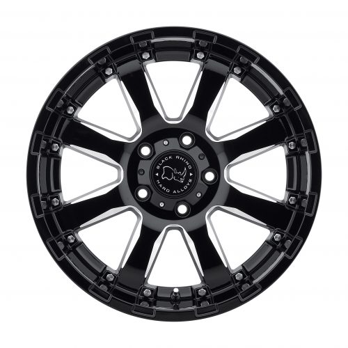 Black Rhino Sierra Gloss Black W/ Milled Spokes 17x9 (-12) 8x170 - Image 3