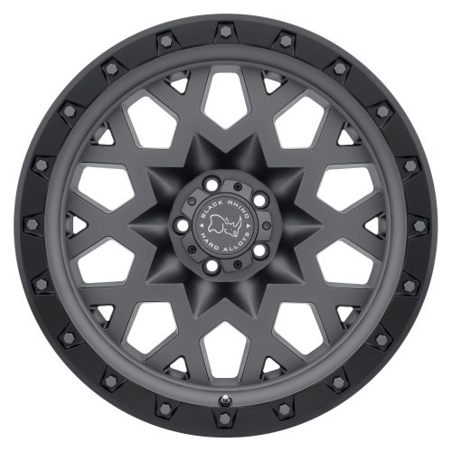 Black Rhino Sprocket Matte Gunmetal W/ Black Ring 20x9.5 (-18) 5x127 - Image 3