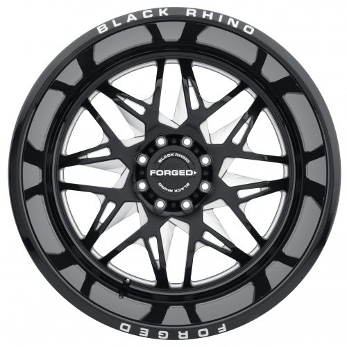 Black Rhino Twister Gloss Black W/ Milled Spokes Directional 22x14 (-76) 5x127 - Image 3