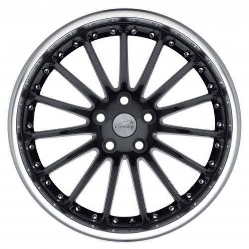 Coventry Whitley Gloss Black W/ Mirror Cut Lip 20x10 (+25) 5x108 - Image 3