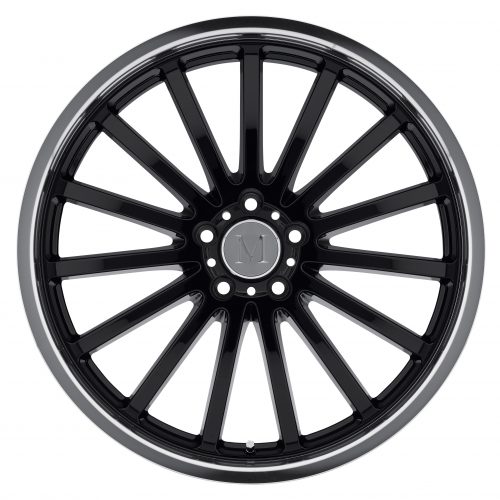 Mandrus Millenium Gloss Black W/ Mirror Cut Lip 19x9.5 (+53) 5x112 - Image 3