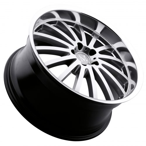 Mandrus Millenium Hyper Silver W/ Mirror Cut Lip 20x10 (+42) 5x112 - Image 2