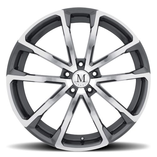 Mandrus Wolf Gloss Gunmetal W/ Mirror Cut Face 22x10.5 (+44) 5x112 - Image 3