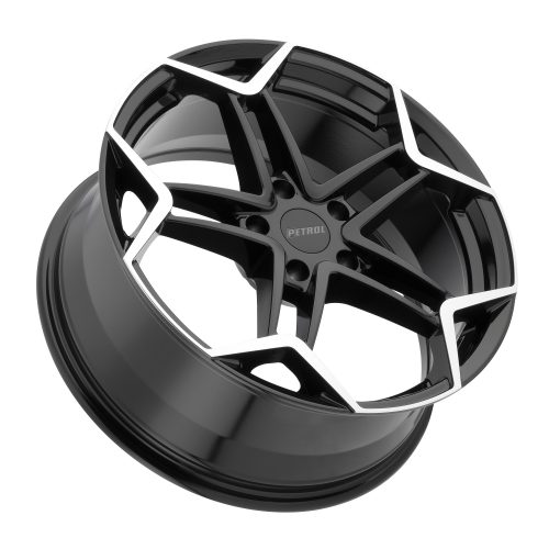 Petrol P1a Gloss Black W/ Machined Cut Face 19x8 (+35) 5x100 - Image 2