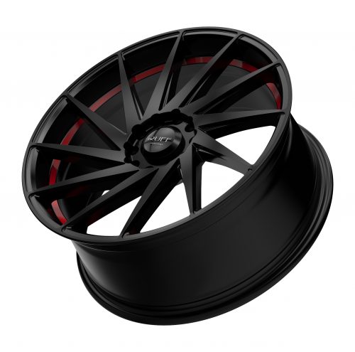 Ruff R363 Satin Black W/ Red Pin 18x8 (+38) 4x100/4x114.3 - Image 2