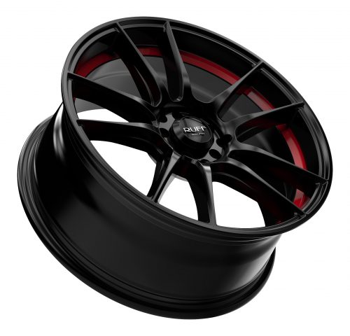 Ruff R364 Satin Black W/ Red Pin 18x8 (+38) 5x114.3/5x120 - Image 2