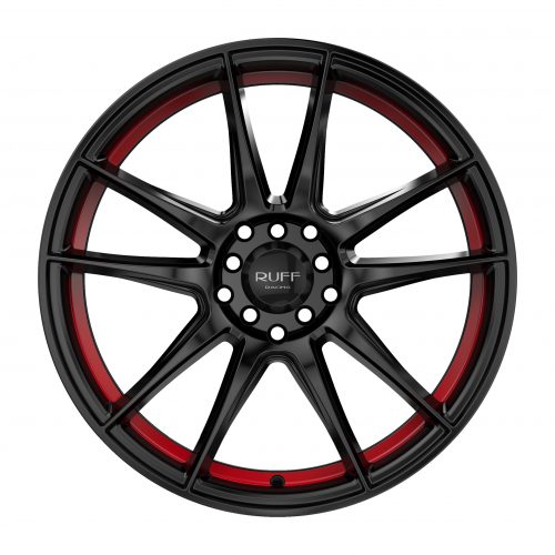 Ruff R364 Satin Black W/ Red Pin 18x8 (+38) 5x114.3/5x120 - Image 3