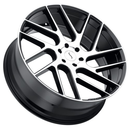 Status Juggernaut Gloss Black W/ Machined Face 22x9.5 (+35) 5x112 - Image 2