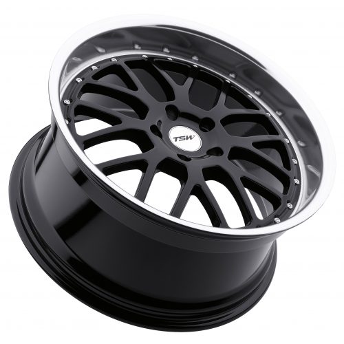 Tsw Valencia Gloss Black W/ Mirror Cut Lip 20x10 (+40) 5x112 - Image 2